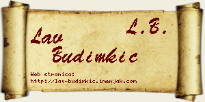 Lav Budimkić vizit kartica